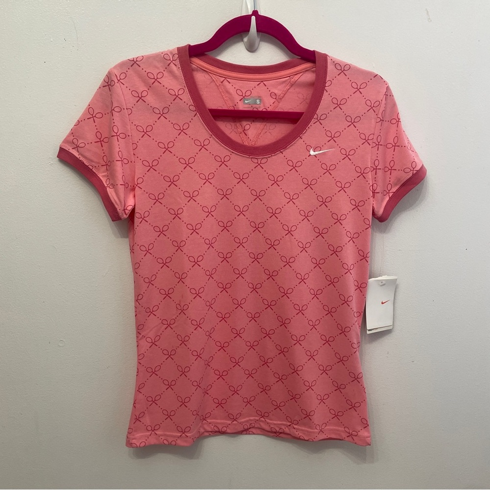 Nike Raquet Print Pink ,Tennis ,Pickeball Racqueball Women’s Athletic Tee New